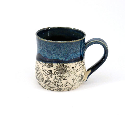 Florals with Blue Mug - Arts and Heritage St. Albert