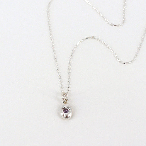 'Flux Collection' Birthstone Pendant Necklace Light Pink - Arts and Heritage St. Albert