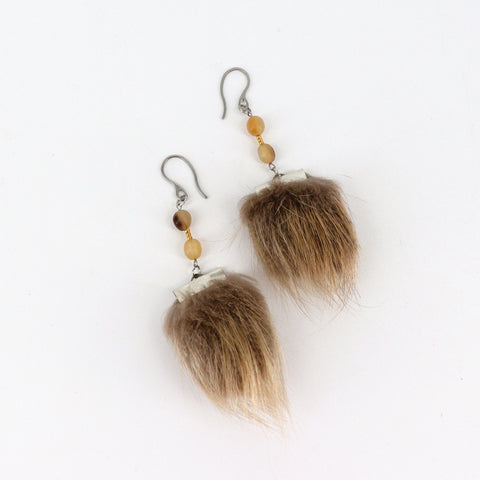 Fur and Bone Dangles - Beaver Large - Arts and Heritage St. Albert