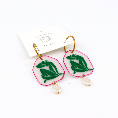 Greek Inspired Hand Painted Earrings Style 2 - Arts and Heritage St. Albert