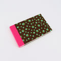Small Hard Cover Sketchbook Green Bubbles & Hot Pink Binding - Arts and Heritage St. Albert