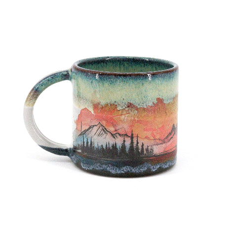 'Green Ombre' Mountain Mugs Style 3 - Arts and Heritage St. Albert