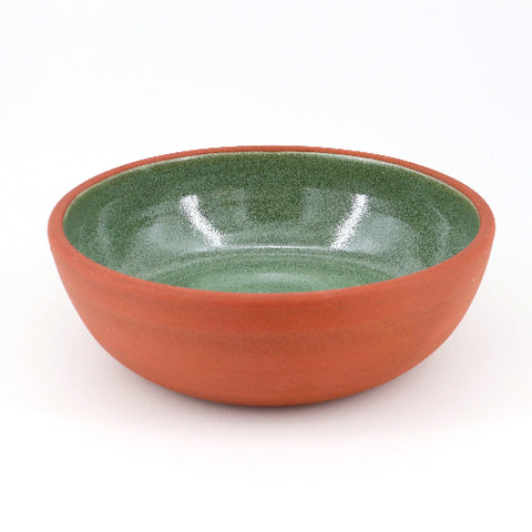 Handmade Green Ceramic Serving Bowl - Arts and Heritage St. Albert