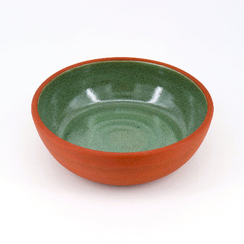 Handmade Green Ceramic Serving Bowl - Arts and Heritage St. Albert