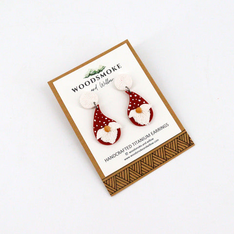Holiday Gnome Dangle Earrings - Arts and Heritage St. Albert
