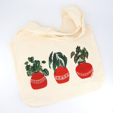 'House Plants' Illustrated Canvas Tote Bag - Arts and Heritage St. Albert