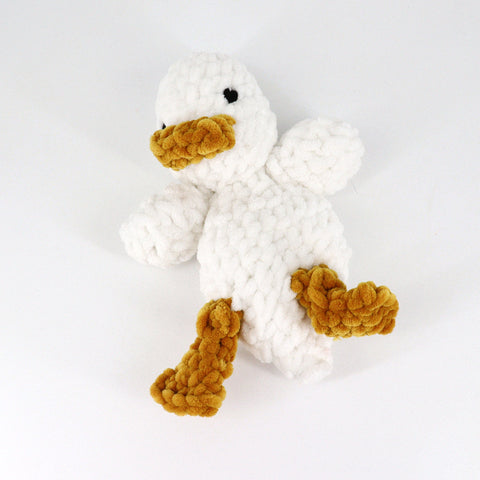 Crocheted Duck 'Snuggler' White - Arts and Heritage St. Albert