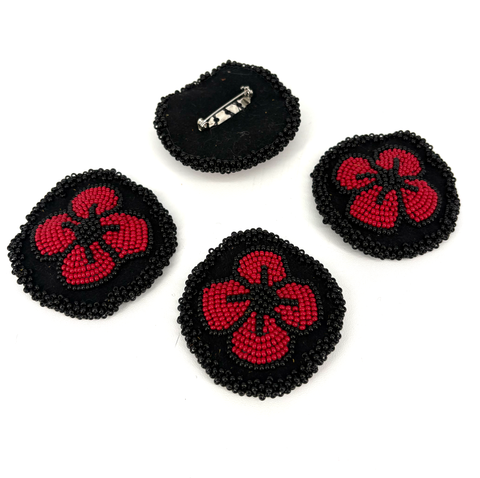 Beaded Poppy Pins