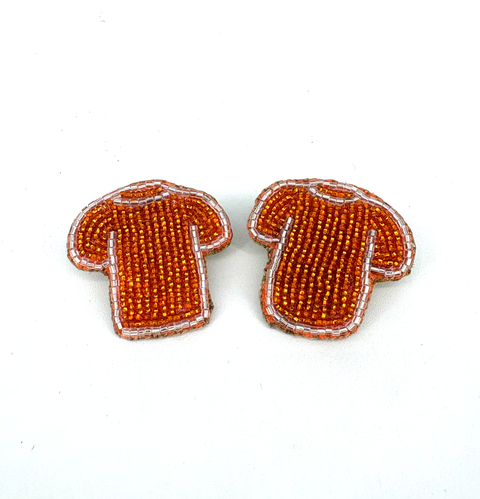 Beaded Orange Shirt Pins