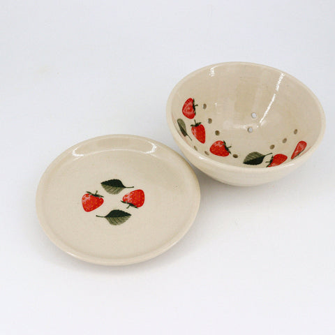 'Strawberry' Berry Bowl Strainer - Arts and Heritage St. Albert