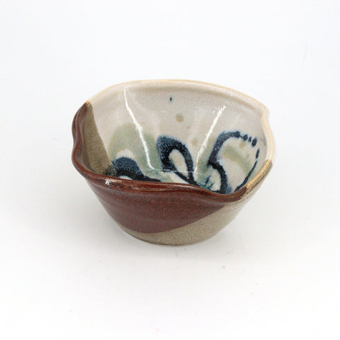 Scalloped Bowl With Brown & Green - Arts and Heritage St. Albert