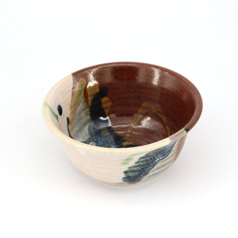 Round Bowl With Brown & Green - Arts and Heritage St. Albert