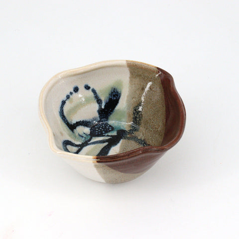 Scalloped Bowl With Brown & Green - Arts and Heritage St. Albert