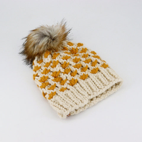 Hand Knit Lotus Flower Adult Toque