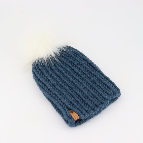 Hand Knit Ribbed Knit Adult Toque