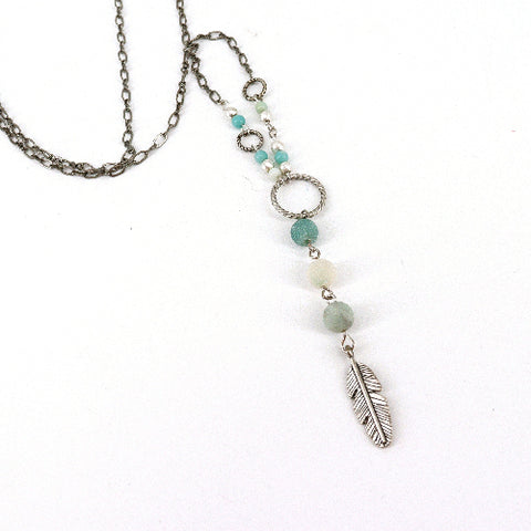 'Focus' Feather Charm Necklace - Arts and Heritage St. Albert