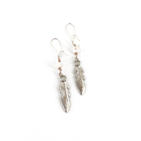 'Plume' Boho Feather Earrings