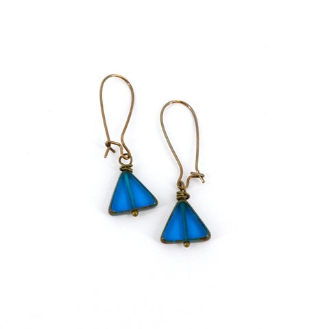 Triangle Czech Glass Earring