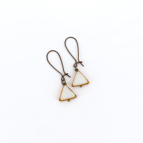 Triangle Czech Glass Earring