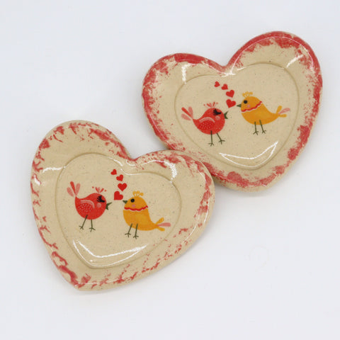 Heart Shaped Chicks Trinket Dishes