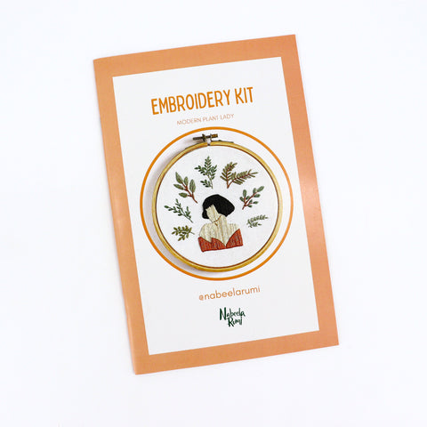 'Modern Plant Lady' Embroidery Kit - Arts and Heritage St. Albert