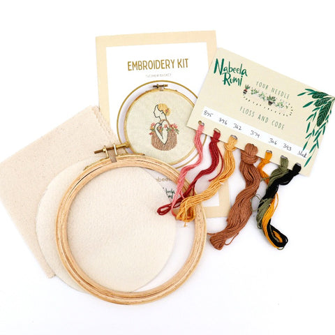 'Flower Basket' Embroidery Kit