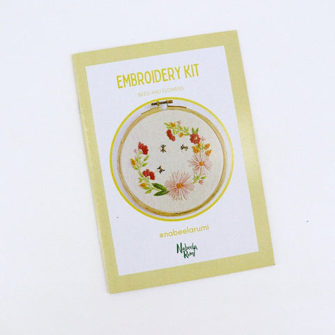 'Bees & Flowers' Embroidery Kit