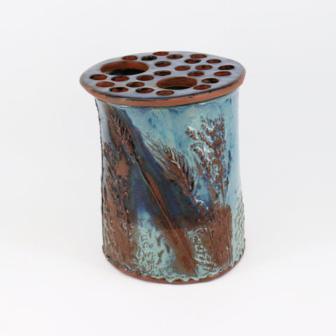 Prairie Wheat Vase with Flower Frog - Arts and Heritage St. Albert