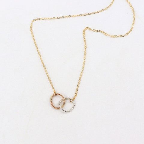 'Entwined Collection' Petite Entwined Gold & Silver Link Necklace - Arts and Heritage St. Albert