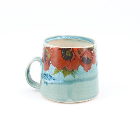 Mugs Decorated with Bits of Floral