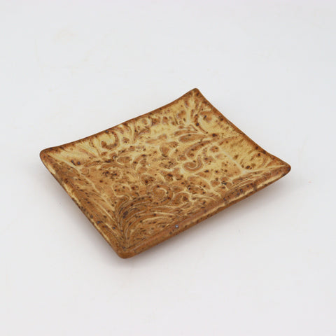 Medium Ceramic Soap Dish Toasted Yellow Style 13 - Arts and Heritage St. Albert
