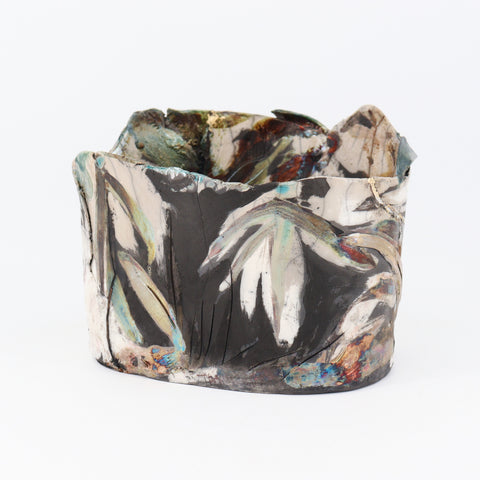 'Kintsugi' Sculptural Raku Vessel