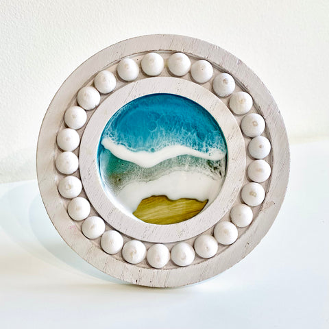 Round Framed Ocean Art