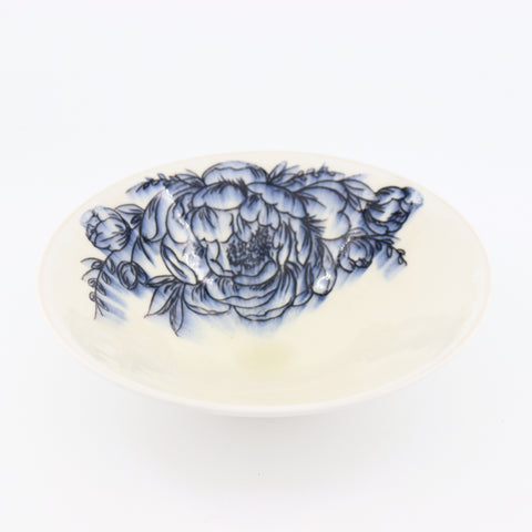 Large Flowing Floral Bowl - Arts and Heritage St. Albert