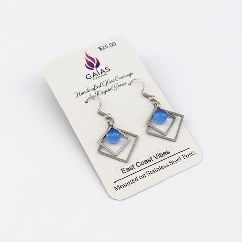 Geometric Glass Bead Earrings East Coast Vibes - Arts and Heritage St. Albert