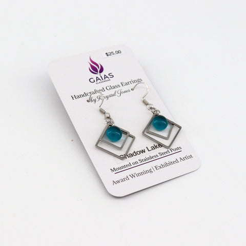 Geometric Glass Bead Earrings - Arts and Heritage St. Albert