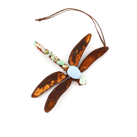Handcrafted Gemstone and Copper Dragonflies Style 1 - Arts and Heritage St. Albert