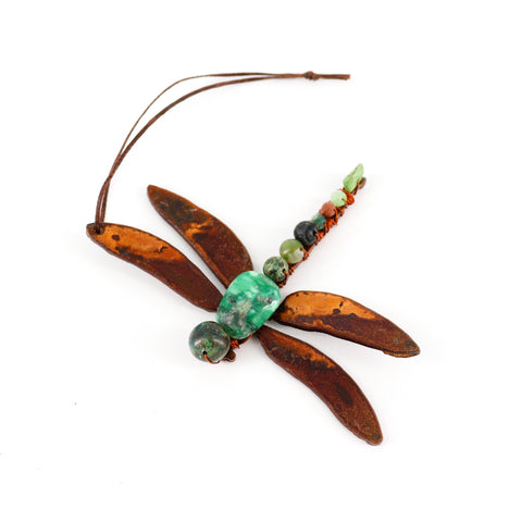Handcrafted Gemstone and Copper Dragonflies Style 2 - Arts and Heritage St. Albert