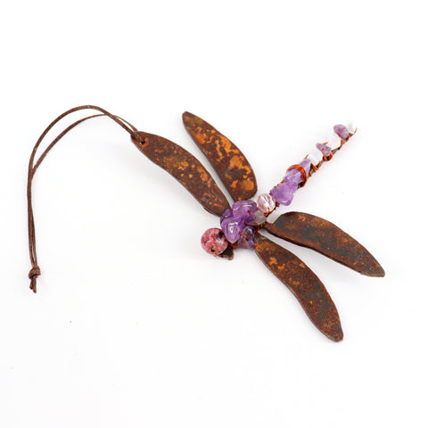 Handcrafted Gemstone and Copper Dragonflies Style 5 - Arts and Heritage St. Albert