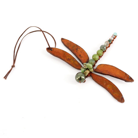 Handcrafted Gemstone and Copper Dragonflies Style 6 - Arts and Heritage St. Albert