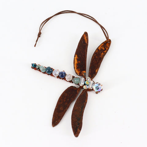 Handcrafted Gemstone and Copper Dragonflies Style 9 - Arts and Heritage St. Albert