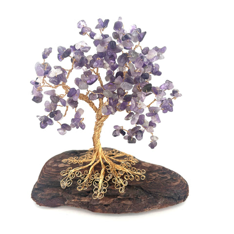 Amethyst on Driftwood Bonsai - Arts and Heritage St. Albert