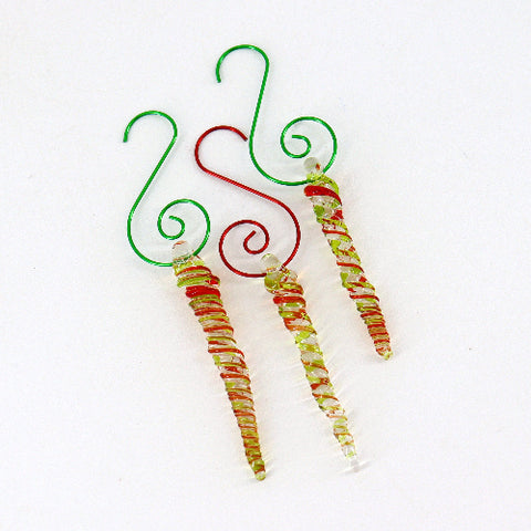 Glass Icicle Ornament Christmas Spirit - Arts and Heritage St. Albert