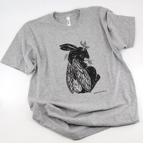 'Jackalope Fairy' Hand Silkscreened Magical Creature T-Shirt - Arts and Heritage St. Albert
