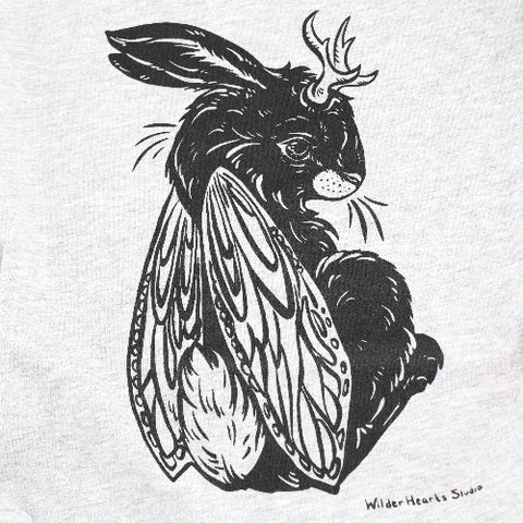 'Jackalope Fairy' Hand Silkscreened Magical Creature T-Shirt - Arts and Heritage St. Albert