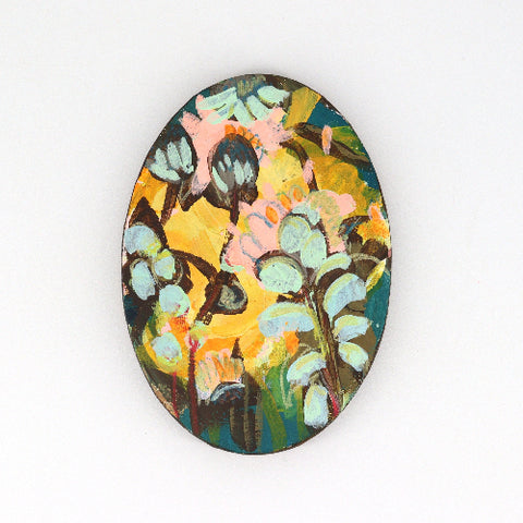 'Jungle' (Oval) Original Acrylic Painting by Meghana Gauthier - Arts and Heritage St. Albert