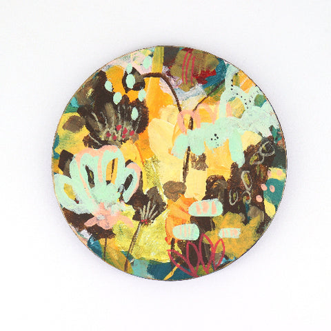'Jungle' (Round) Original Acrylic Painting by Meghana Gauthier - Arts and Heritage St. Albert