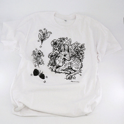 'It's Just a Fairytale My Deer' Hand Silkscreened Magical Creature T-Shirt - Arts and Heritage St. Albert
