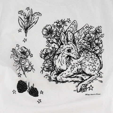 'It's Just a Fairytale My Deer' Hand Silkscreened Magical Creature T-Shirt - Arts and Heritage St. Albert