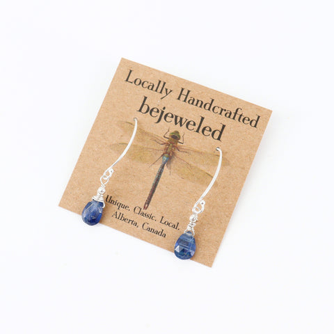 Handcrafted Kyanite and Sterling Silver Earrings - Arts and Heritage St. Albert